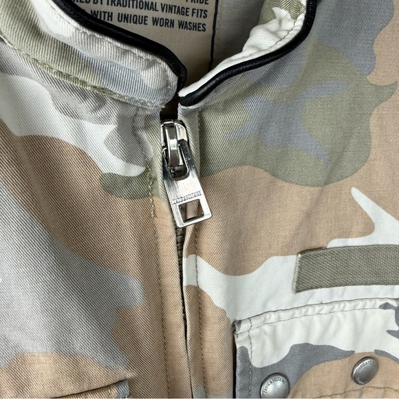 Zadig & Voltaire Cavi Camo Jacket Green Tan Casual Military Women Small Designer - Picture 6 of 13